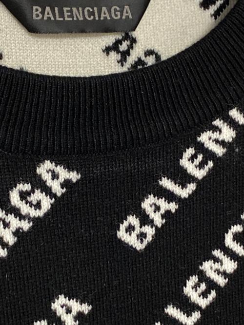 BALENCIAGA（バレンシアガ）BALENCIAGA (バレンシアガ) オールオーバーロゴニット ブラック サイズ:XSの古着・服飾アイテム