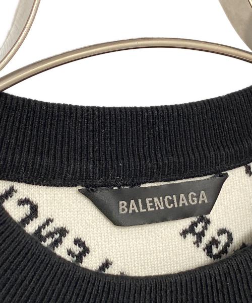 BALENCIAGA（バレンシアガ）BALENCIAGA (バレンシアガ) オールオーバーロゴニット ブラック サイズ:XSの古着・服飾アイテム