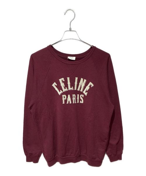 CELINE（セリーヌ）CELINE (セリーヌ) ロゴスウェット ワインレッド サイズ:Mの古着・服飾アイテム