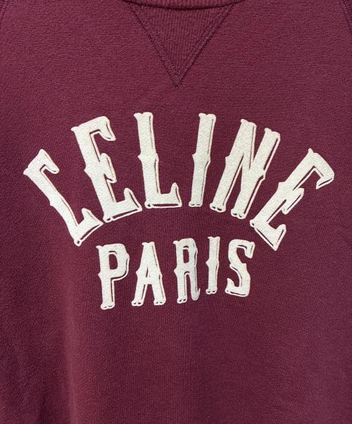 CELINE（セリーヌ）CELINE (セリーヌ) ロゴスウェット ワインレッド サイズ:Mの古着・服飾アイテム