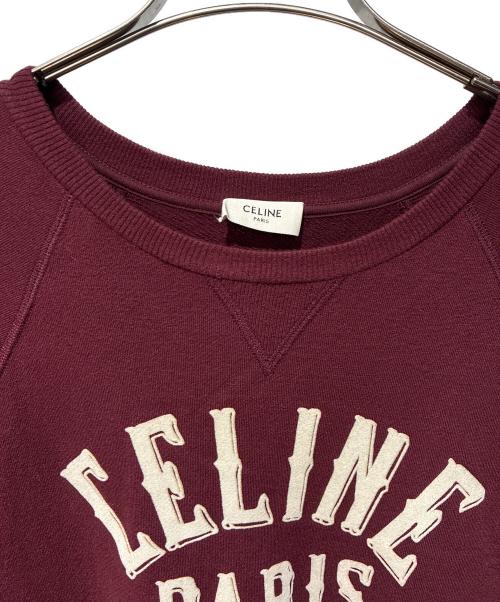 CELINE（セリーヌ）CELINE (セリーヌ) ロゴスウェット ワインレッド サイズ:Mの古着・服飾アイテム