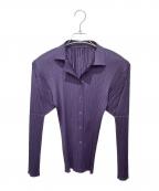 PLEATS PLEASEプリーツプリーズ）の古着「長袖プリーツシャツ」｜パープル