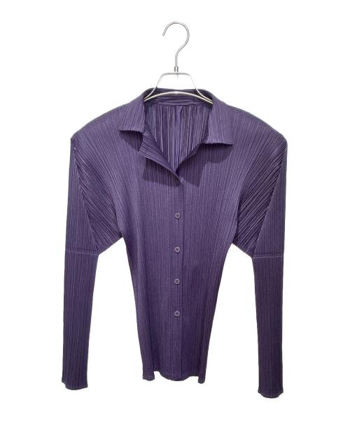 PLEATS PLEASE（プリーツプリーズ）PLEATS PLEASE (プリーツプリーズ) 長袖プリーツシャツ パープル サイズ:3の古着・服飾アイテム
