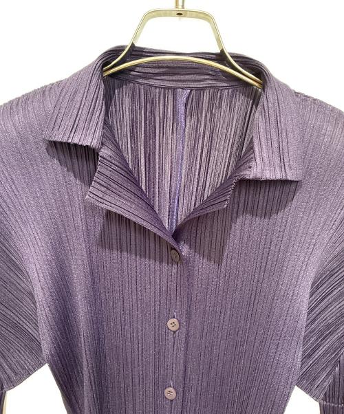 PLEATS PLEASE（プリーツプリーズ）PLEATS PLEASE (プリーツプリーズ) 長袖プリーツシャツ パープル サイズ:3の古着・服飾アイテム