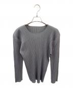 ISSEY MIYAKEイッセイミヤケ）の古着「プリーツカットソー」｜グレーブルー