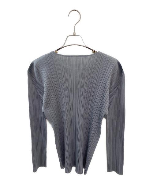 ISSEY MIYAKE（イッセイミヤケ）ISSEY MIYAKE (イッセイミヤケ) プリーツカットソー グレーブルー サイズ:Mの古着・服飾アイテム