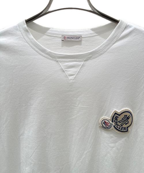 MONCLER（モンクレール）MONCLER (モンクレール) ワッペンロゴTシャツ ホワイト サイズ:Lの古着・服飾アイテム