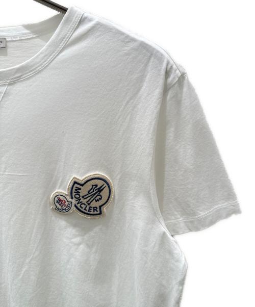 MONCLER（モンクレール）MONCLER (モンクレール) ワッペンロゴTシャツ ホワイト サイズ:Lの古着・服飾アイテム