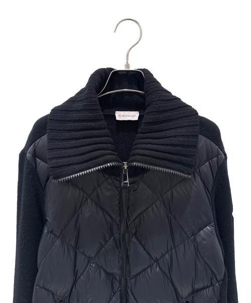 MONCLER（モンクレール）MONCLER (モンクレール) ニット切替ダウンジャケット ブラック サイズ:Lの古着・服飾アイテム