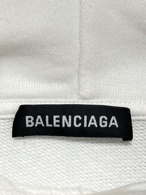 BALENCIAGA（バレンシアガ）BALENCIAGA (バレンシアガ) ロゴパーカー ホワイト サイズ:Mの古着・服飾アイテム
