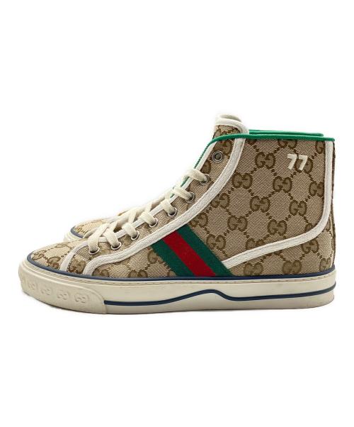 GUCCI（グッチ）GUCCI (グッチ) Gucci Tennis 1977 Canvas High Top/テニス 1977 ベージュ サイズ:38の古着・服飾アイテム