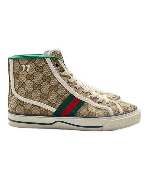 GUCCI（グッチ）GUCCI (グッチ) Gucci Tennis 1977 Canvas High Top/テニス 1977 ベージュ サイズ:38の古着・服飾アイテム