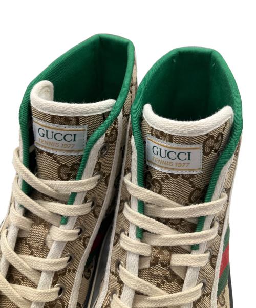 GUCCI（グッチ）GUCCI (グッチ) Gucci Tennis 1977 Canvas High Top/テニス 1977 ベージュ サイズ:38の古着・服飾アイテム