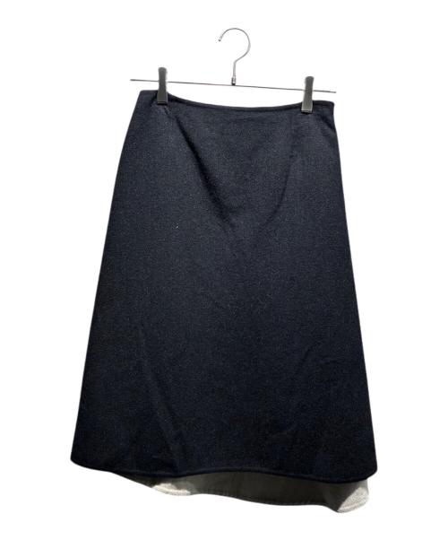 HERMES（エルメス）HERMES (エルメス) カシミヤ混ダブルフェイススカート ブラック サイズ:34の古着・服飾アイテム