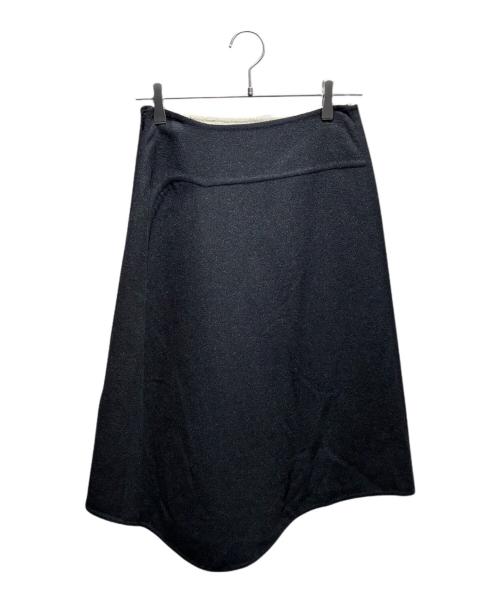 HERMES（エルメス）HERMES (エルメス) カシミヤ混ダブルフェイススカート ブラック サイズ:34の古着・服飾アイテム