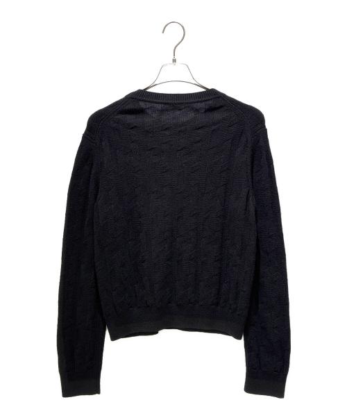 HERMES（エルメス）HERMES (エルメス) Hロゴジャガードニット ブラック サイズ:44の古着・服飾アイテム
