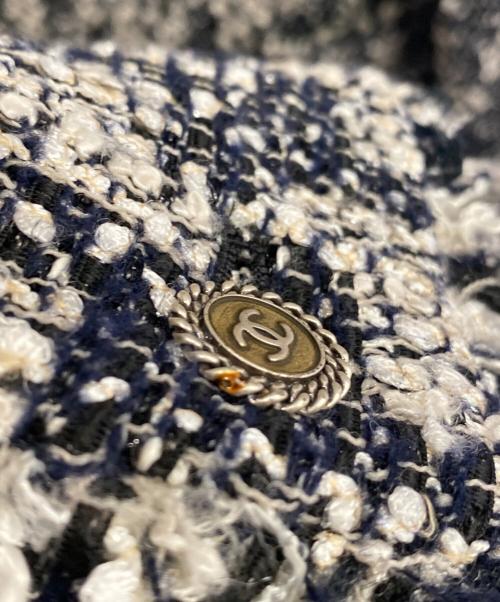 CHANEL（シャネル）CHANEL (シャネル) ココマーク3Bツイードジャケット ネイビー サイズ:34の古着・服飾アイテム
