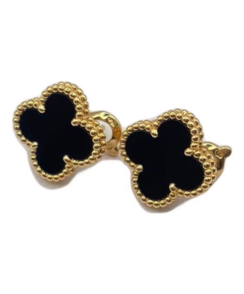 VAN CLEEF & ARPELS（ヴァンクリーフ＆アーペル）VAN CLEEF & ARPELS (ヴァンクリーフ＆アーペル) Vintage Alhambra Earring Onyx ヴィンテージアルハンブラオニキスピアス サイズ:ヴィンテージの古着・服飾アイテム