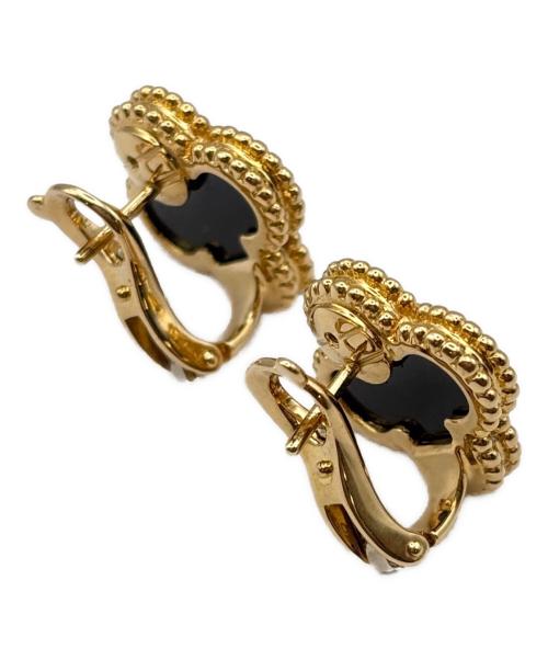 VAN CLEEF & ARPELS（ヴァンクリーフ＆アーペル）VAN CLEEF & ARPELS (ヴァンクリーフ＆アーペル) Vintage Alhambra Earring Onyx ヴィンテージアルハンブラオニキスピアス サイズ:ヴィンテージの古着・服飾アイテム