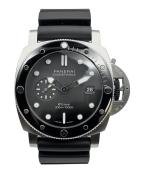 PANERAIパネライ）の古着「Submersible Quarantaquattro E-Steel Grigio Roccia/サブマーシブル クアランタクアトロ グリジオ・ロッチャ/Ref:PAM01288/44mm 黒文字盤」