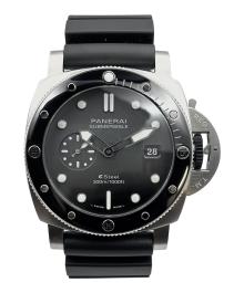 PANERAI（パネライ）の古着「Submersible Quarantaquattro E-Steel Grigio Roccia/サブマーシブル クアランタクアトロ グリジオ・ロッチャ/Ref:PAM01288/44mm 黒文字盤」