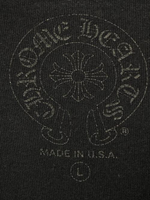 CHROME HEARTS（クロムハーツ）CHROME HEARTS (クロムハーツ) ネックロゴロングスリーブTシャツ ブラック サイズ:Lの古着・服飾アイテム