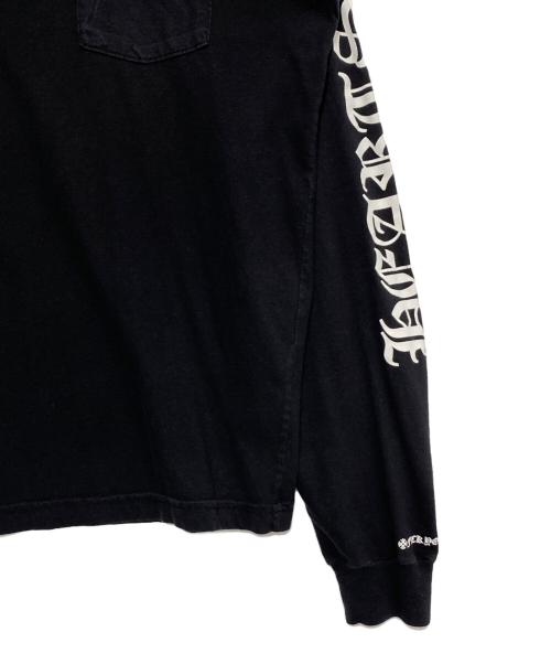 CHROME HEARTS（クロムハーツ）CHROME HEARTS (クロムハーツ) ネックロゴロングスリーブTシャツ ブラック サイズ:Lの古着・服飾アイテム