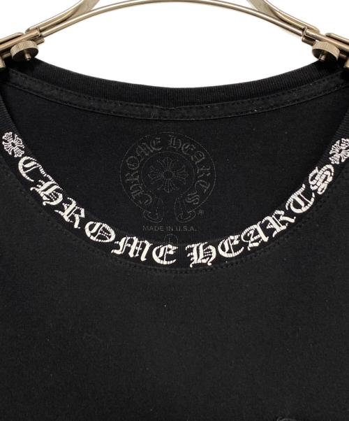 CHROME HEARTS（クロムハーツ）CHROME HEARTS (クロムハーツ) ネックロゴロングスリーブTシャツ ブラック サイズ:Lの古着・服飾アイテム