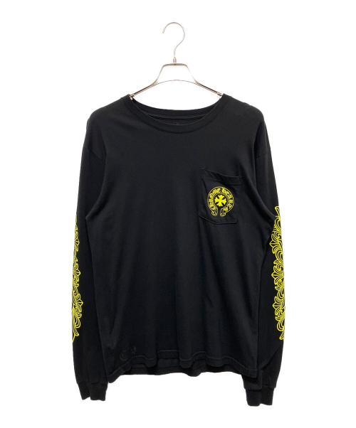 CHROME HEARTS（クロムハーツ）CHROME HEARTS (クロムハーツ) Neon Back Print L/S Tee/ホースシューポケットL/STシャツ ブラック サイズ:Lの古着・服飾アイテム