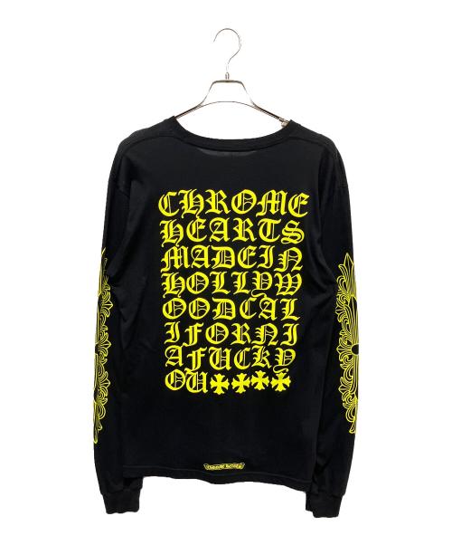 CHROME HEARTS（クロムハーツ）CHROME HEARTS (クロムハーツ) Neon Back Print L/S Tee/ホースシューポケットL/STシャツ ブラック サイズ:Lの古着・服飾アイテム