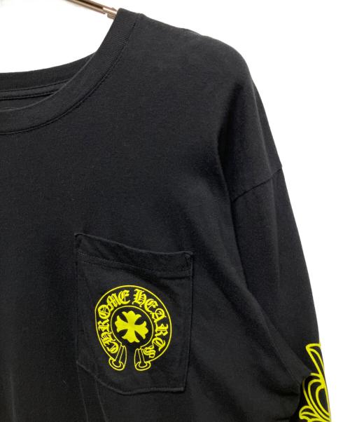 CHROME HEARTS（クロムハーツ）CHROME HEARTS (クロムハーツ) Neon Back Print L/S Tee/ホースシューポケットL/STシャツ ブラック サイズ:Lの古着・服飾アイテム