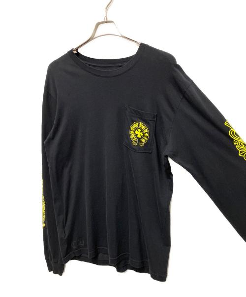 CHROME HEARTS（クロムハーツ）CHROME HEARTS (クロムハーツ) Neon Back Print L/S Tee/ホースシューポケットL/STシャツ ブラック サイズ:Lの古着・服飾アイテム