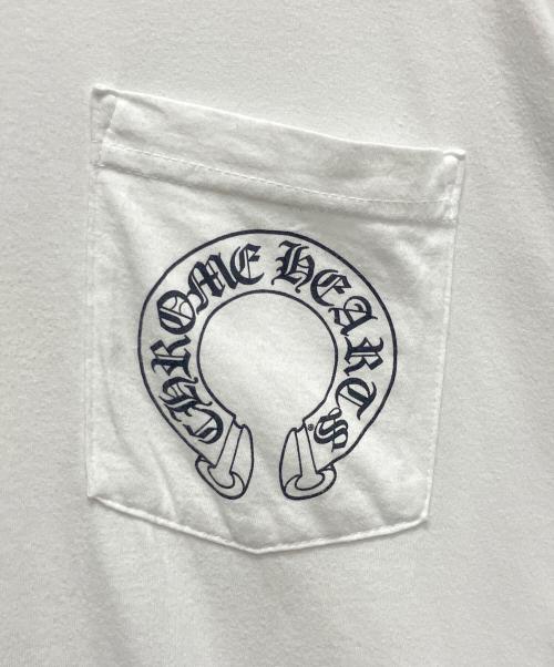 CHROME HEARTS（クロムハーツ）CHROME HEARTS (クロムハーツ) Chrome Hearts Horse Shoe L/S T-Shirt バック ホースシュー フローラルアーム ロングスリーブカットソー ホワイト サイズ:Lの古着・服飾アイテム