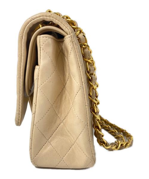 CHANEL（シャネル）CHANEL (シャネル) Wフラップチェーンショルダーバッグ ベージュ サイズ:25の古着・服飾アイテム