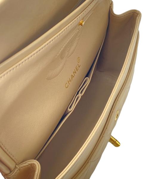 CHANEL（シャネル）CHANEL (シャネル) Wフラップチェーンショルダーバッグ ベージュ サイズ:25の古着・服飾アイテム