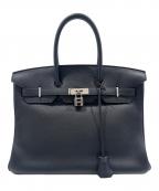 HERMESエルメス）の古着「バーキン35/シルバー金具/トリヨンクレマンス/□P刻印/ブラック」｜ブラック