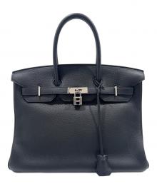 HERMES（エルメス）の古着「バーキン35/シルバー金具/トリヨンクレマンス/□P刻印/ブラック」｜ブラック