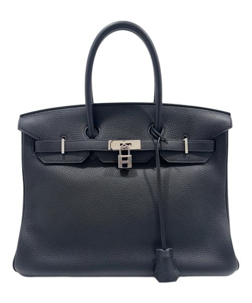 HERMES（エルメス）HERMES (エルメス) バーキン35/シルバー金具/トリヨンクレマンス/□P刻印/ブラック ブラック サイズ:35の古着・服飾アイテム