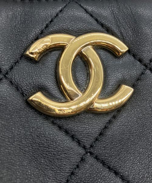 CHANEL（シャネル）CHANEL (シャネル) マトラッセ テーパードクラシックチェーン ホーボーバッグ ブラック サイズ:-の古着・服飾アイテム