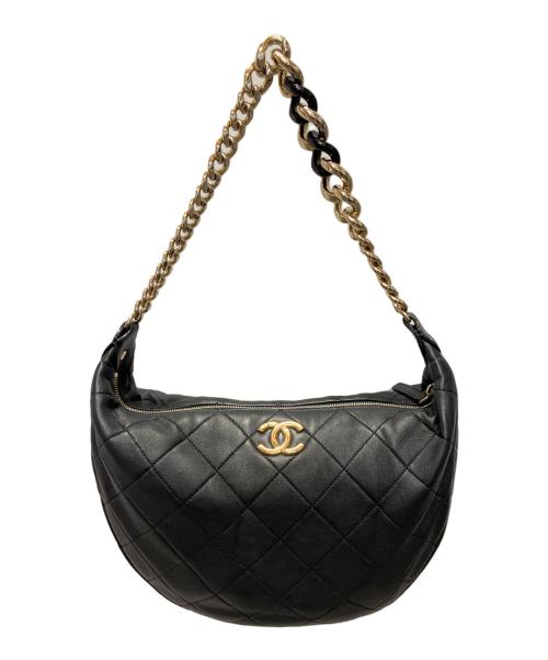 CHANEL（シャネル）CHANEL (シャネル) マトラッセ テーパードクラシックチェーン ホーボーバッグ ブラック サイズ:-の古着・服飾アイテム
