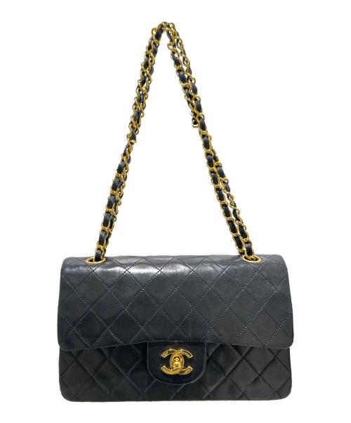 CHANEL（シャネル）CHANEL (シャネル) Classic Matelassé Bag マトラッセ23 Ｗフラップチェーンショルダーバッグ ブラック サイズ:23の古着・服飾アイテム