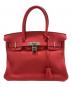 HERMES（エルメス）の古着「バーキン30/シルバー金具/トリヨンクレマンス/ルージュビヴォワンヌ/◻︎P刻印:2012年製」｜ルージュビヴォワンヌ