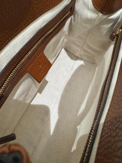 GUCCI（グッチ）GUCCI (グッチ) ミディアムトートバッグ ブラウン×インディゴ サイズ:ミディアムの古着・服飾アイテム