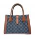 GUCCI (グッチ) ミディアムトートバッグ ブラウン×インディゴ サイズ:ミディアム：200000円