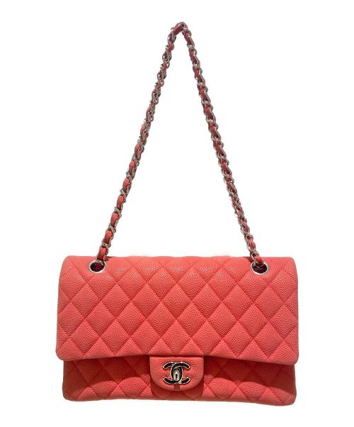 CHANEL（シャネル）CHANEL (シャネル) Wフラップマトラッセ25/キャビアスキン/シルバー金具 ピンク サイズ:25の古着・服飾アイテム