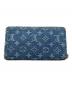LOUIS VUITTON (ルイ ヴィトン) モノグラムデニム ジッピー ウォレット ブルー サイズ:-：180000円