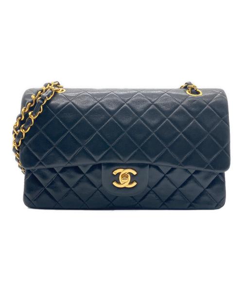 CHANEL（シャネル）CHANEL (シャネル) マトラッセ25 /Wフラップチェーンショルダーバッグ ブラック サイズ:25の古着・服飾アイテム