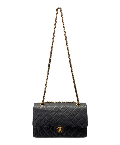 CHANEL（シャネル）CHANEL (シャネル) マトラッセ25 /Wフラップチェーンショルダーバッグ ブラック サイズ:25の古着・服飾アイテム