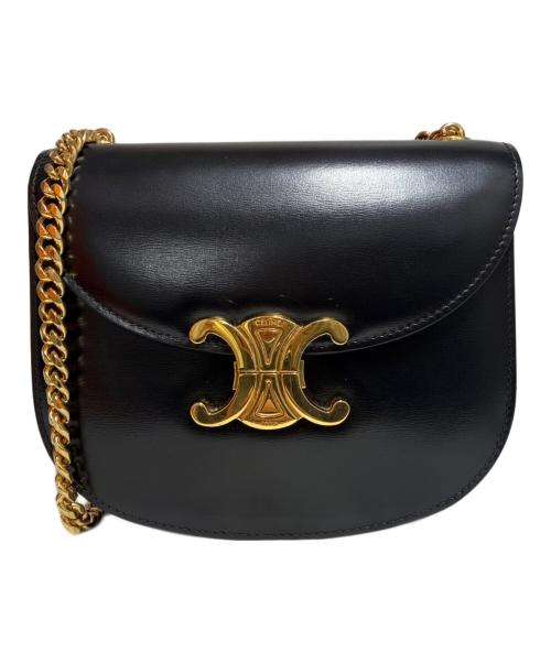 CELINE（セリーヌ）CELINE (セリーヌ) ティーンブザスクレアチェーンショルダーバッグ ブラックの古着・服飾アイテム