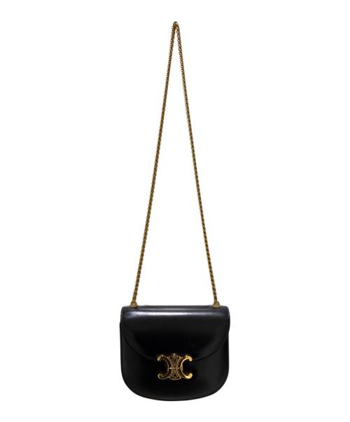 CELINE（セリーヌ）CELINE (セリーヌ) ティーンブザスクレアチェーンショルダーバッグ ブラックの古着・服飾アイテム